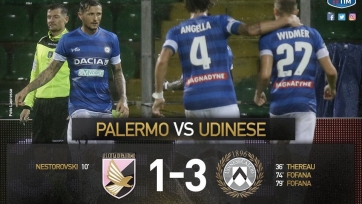 «Палермо» уступил дома «Удинезе» в последнем матче 10-го тура Серии А