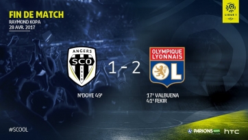 «Анже» уступил дома «Лиону» в первом матче тридцать пятого тура Лиги 1
