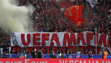 УЕФА накажет «Спартак» за баннер: «УЕФА – мафия»