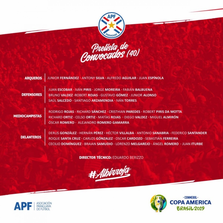 Сборная Парагвая назвала расширенный состав на Кубок Америки. Мельгарехо - в списке