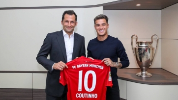 Официально: «Бавария» арендовала Коутиньо за 8,5 млн евро
