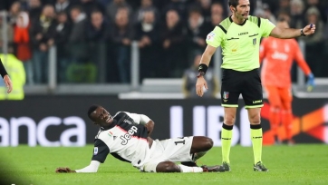 У Матюиди после матча с «Миланом» сломано ребро. Поездка в сборную Франции отменяется