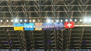 В матче Украина – Швейцария ничья к перерыву