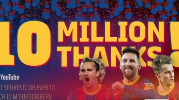«Барселона» вошла в историю спортивного движения планеты по количеству подписчиков в YouTube
